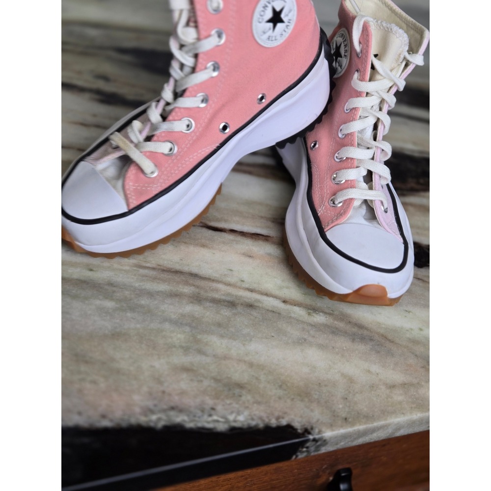 Converse Run Star Hike High Top Pink‎ White Colorblock Platform Sneakers Lugged